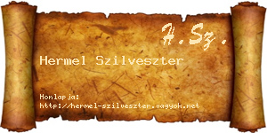 Hermel Szilveszter névjegykártya